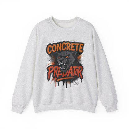 Men's Heavy Blend™ Crewneck Sweatshirt, Concrete Predator Mens Panther Crewneck Sweatshirt