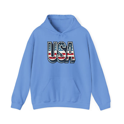 USA Flag Unisex Hoodie, Patriotic Sweatshirt, Independence Day Gift, American Pride Apparel, Casual Layering