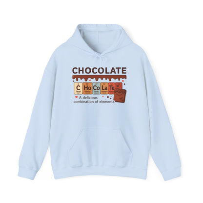 Chocolate Lover's Comfort Hoodie, Perfect Gift for Chemistry Lovers, Casual Wear, Sweet Treats Enthusiasts, Birthdays, Chemistry Students