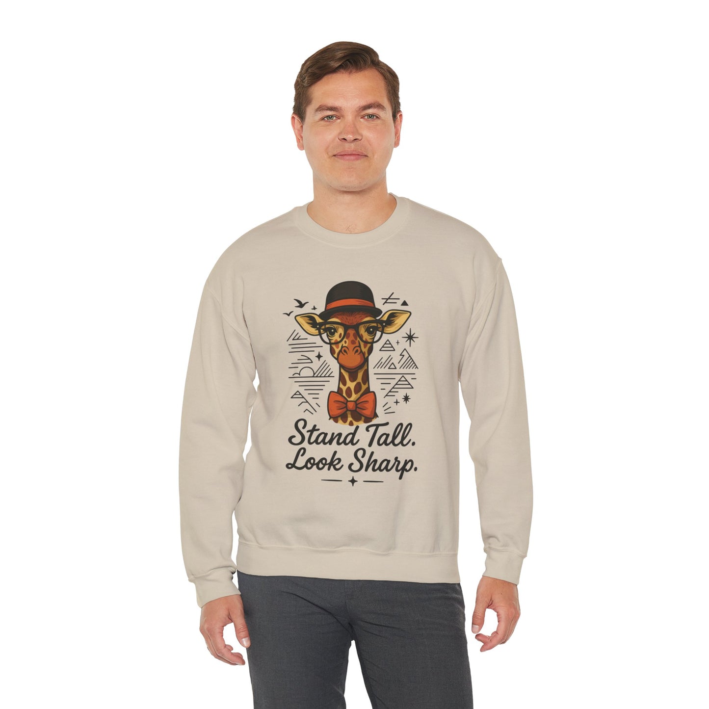 Stylish Giraffe Sweatshirt - Stand Tall, Look Sharp, Unisex Sweater for Animal Lovers, Cozy Gift, Fun Fashion for All Seasons