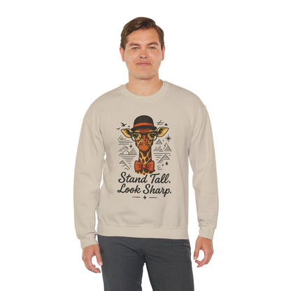 Stylish Giraffe Sweatshirt - Stand Tall, Look Sharp, Unisex Sweater for Animal Lovers, Cozy Gift, Fun Fashion for All Seasons