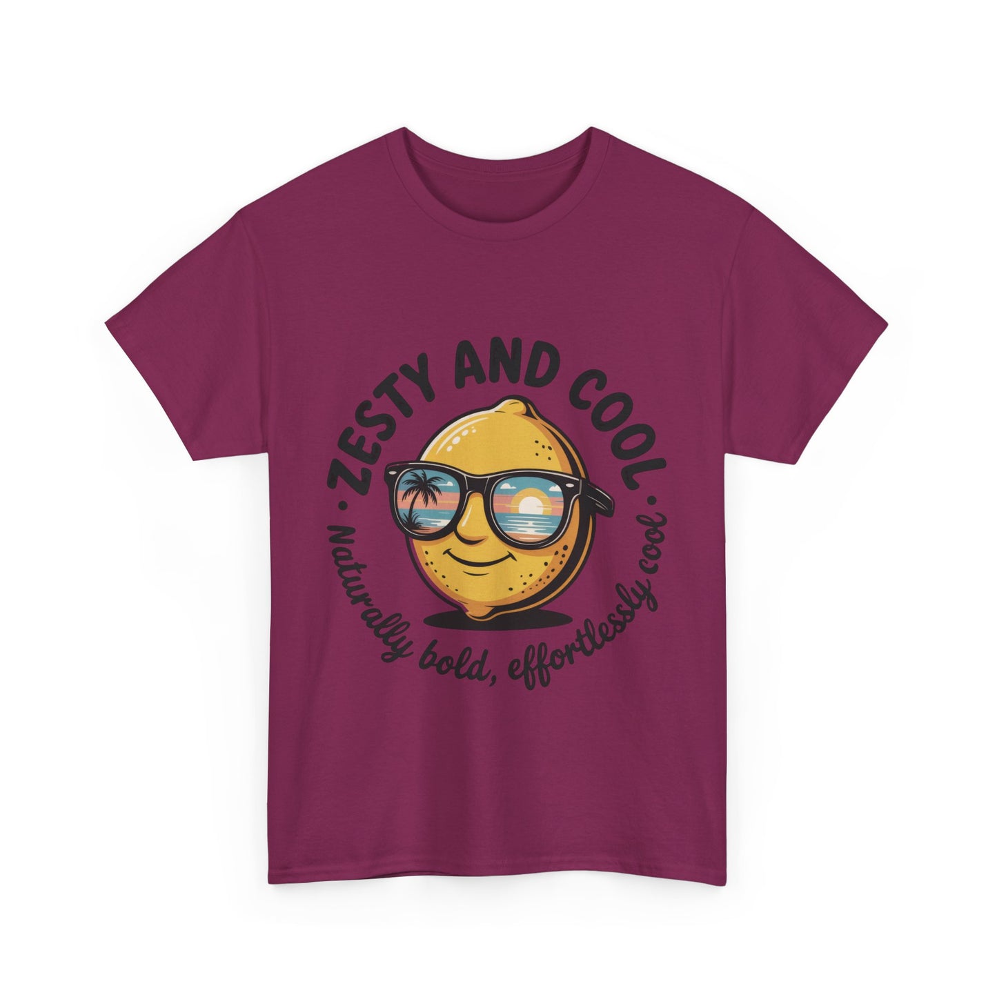Zesty Lemon Tee, Womens Heavy Cotton T-Shirt, Funny Graphic Tee, Summer Apparel, Gift for Lemon Lovers, Casual Style, Funny Summer Tee