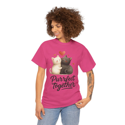 Purrfect Together Cat Womens Tee, Cute Cat Lovers Gift, Funny Animal T-Shirt, Womens Cotton Graphic Tee, Perfect for Valentine's Day, Pet [...]
