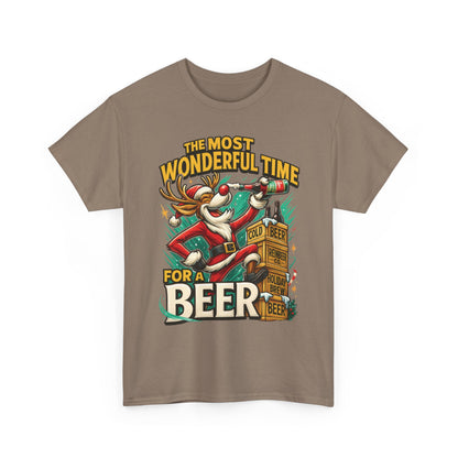 Funny Christmas Beer T-Shirt for Men, The Most Wonderful Time for a Beer