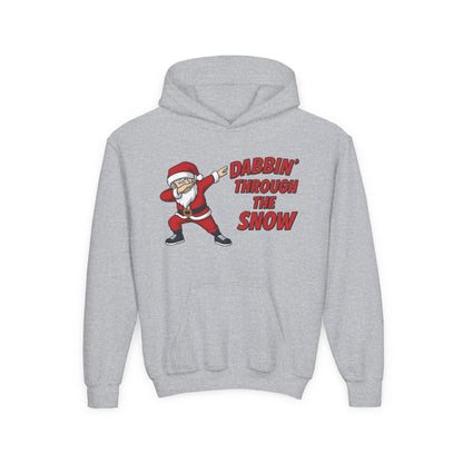 Dabbin Santa Youth Christmas Hoodie, Funny Holiday Sweatshirt for Boys
