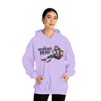 The Working Dead Women's Zombie Hoodie, Funny Office Meeting Sweatshirt, Halloween Zombie Top, Halloween Work Top