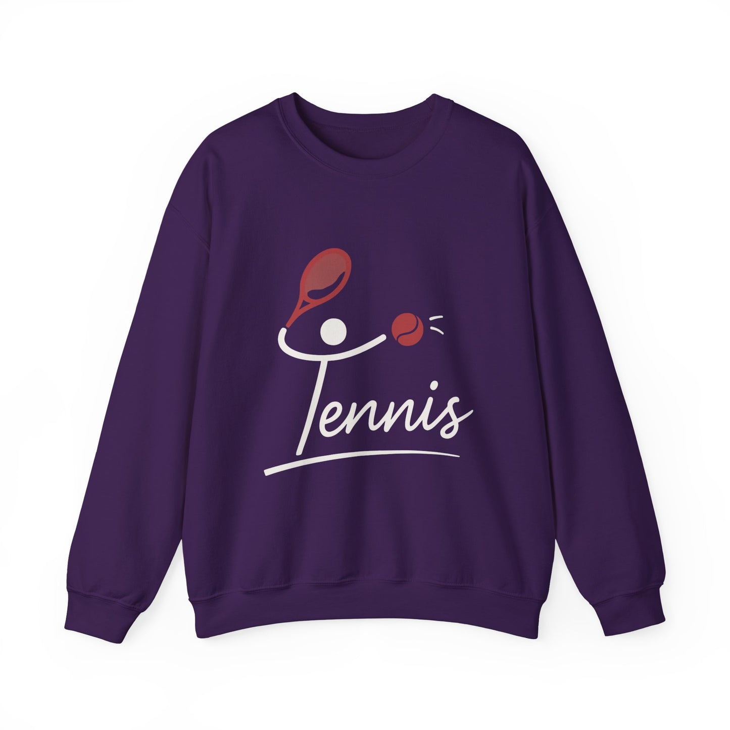 Womens Heavy Blend™ Crewneck Sweatshirt, Womens Tennis Sweatshirt, Cute Sports Graphic Pullover, Workout Gym Activewear Top