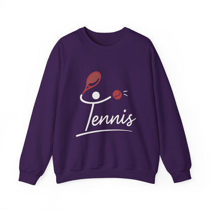 Womens Heavy Blend™ Crewneck Sweatshirt, Womens Tennis Sweatshirt, Cute Sports Graphic Pullover, Workout Gym Activewear Top