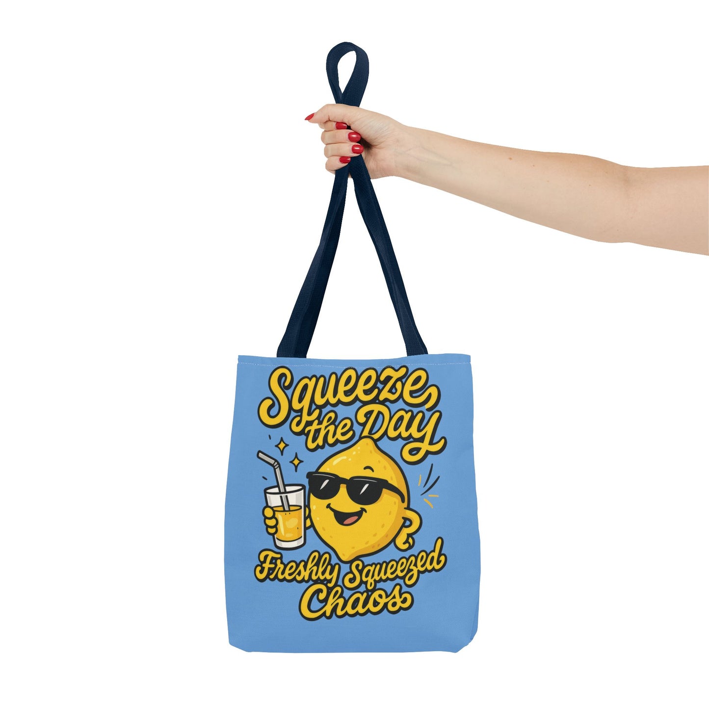 Lemon Themed Tote Bag, Squeeze the Day, Shopping Bag, Gift for Citrus Lovers, Eco-Friendly Carrier, Summer Accessory, Beach Weekender Bag