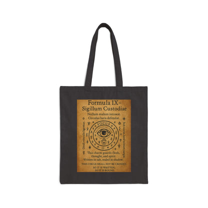 Sigil of Protection Tote Bag, All Seeing Eye Charm, Witchy Ward Symbol, Occult Defense Seal, Mystic Canvas Bag, Boho Style Tote, Witchy Gift