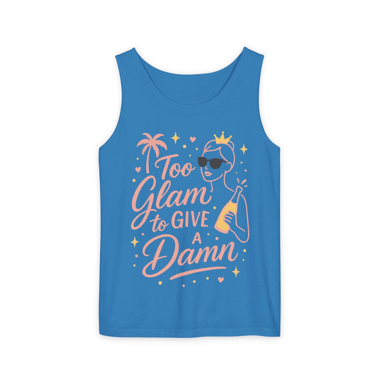 Too Glam to Give a Damn Bridal Party Tank Top, Bachelorette Party Tee, Bridesmaid Wedding Tee, Hen Party Top, Bridal Shower,Bridesmaids Gift