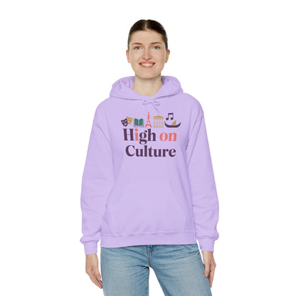 Womens Heavy Blend™ Hooded Sweatshirt, High on Culture Womens Hoodie, Cozy Cultural Graphic Hoodie