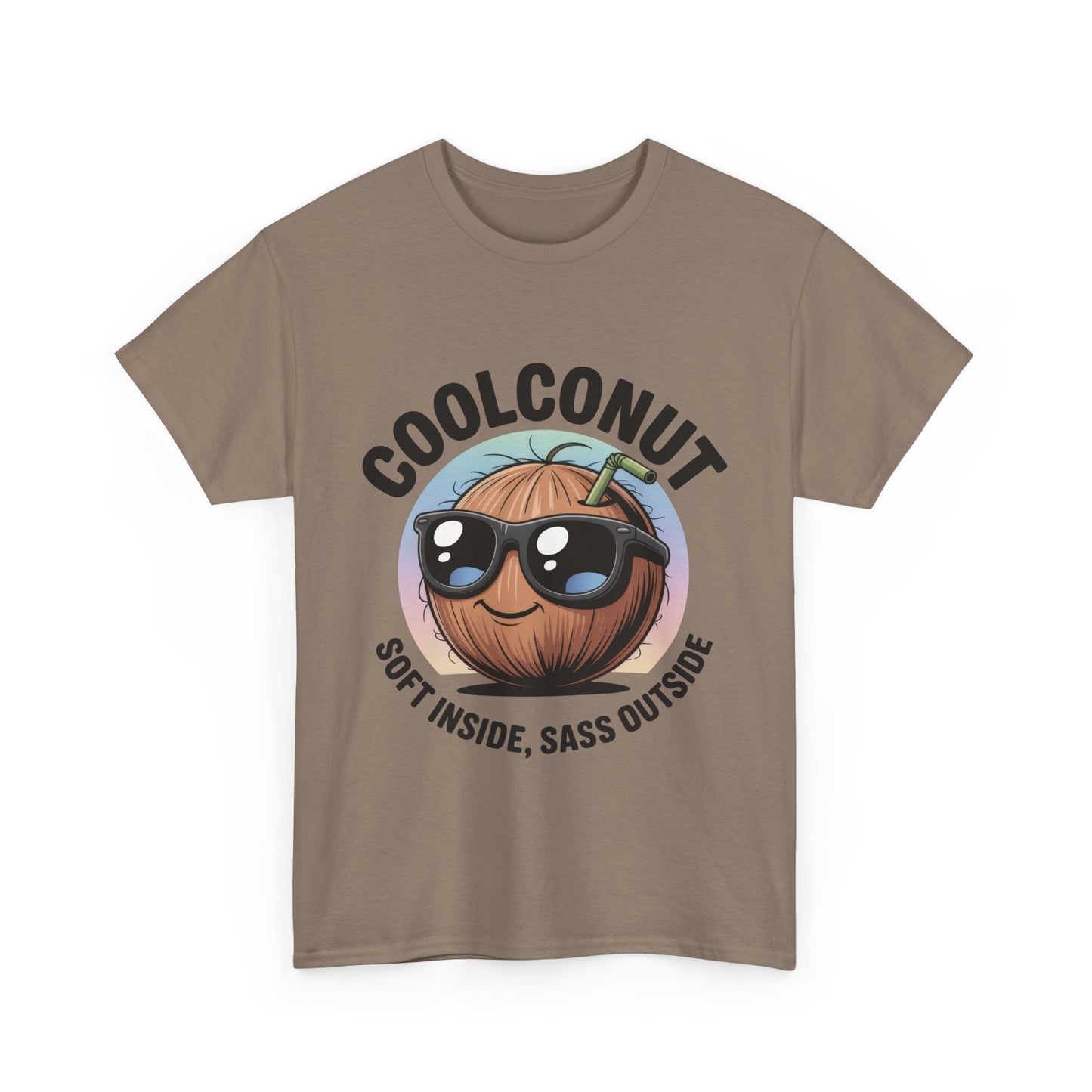Coolconut Graphic Men's Tee, Soft Inside Sass Outside, Men's T-Shirt for Beach Lovers, Men's Fun Gift, Summer Vibes, Humor Apparel