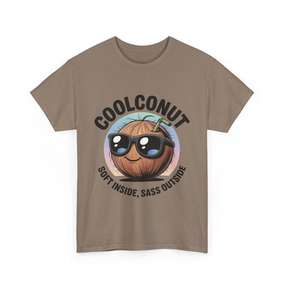 Coolconut Graphic Men's Tee, Soft Inside Sass Outside, Men's T-Shirt for Beach Lovers, Men's Fun Gift, Summer Vibes, Humor Apparel