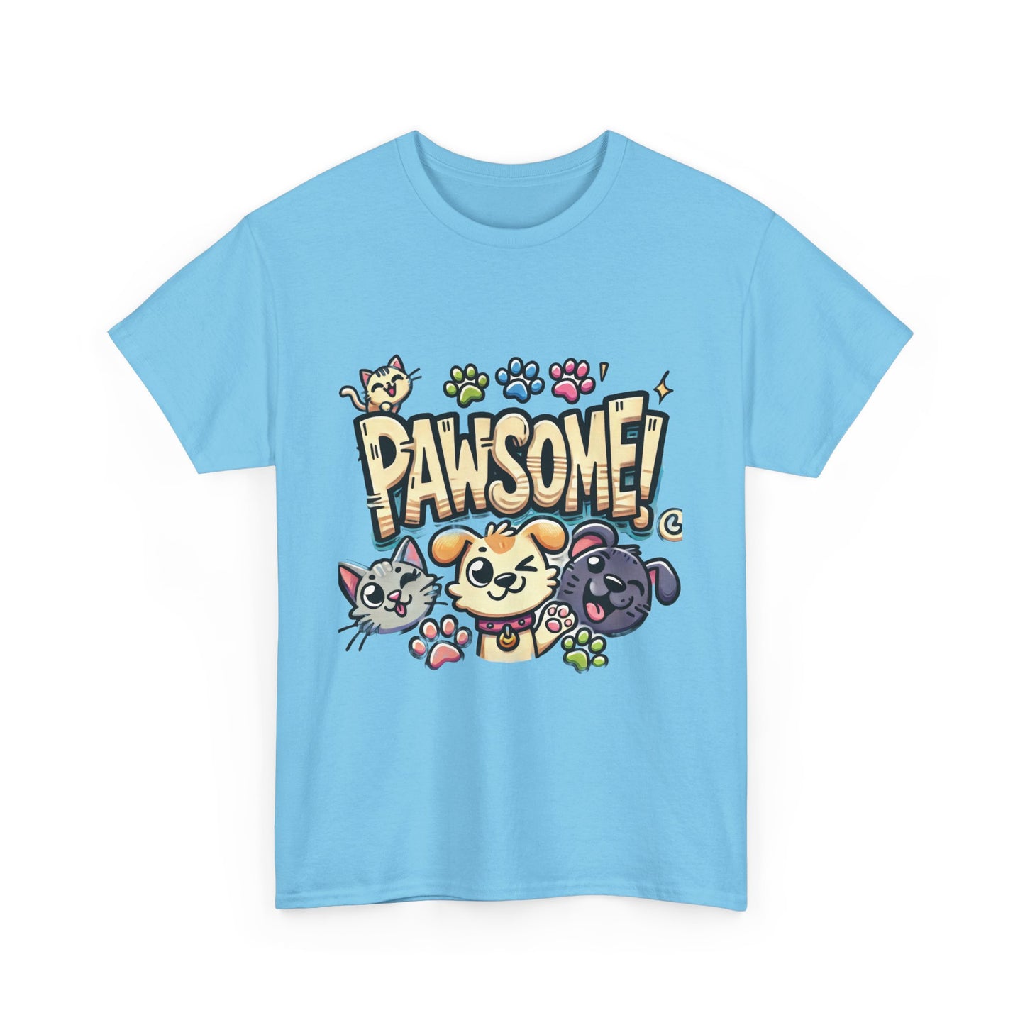 Pawsome Pets Unisex Heavy Cotton Tee, for Pet Lovers, Animal Enthusiasts, Gift for Animal Lovers, Cute Pet Shirt, Fun Animal Tee