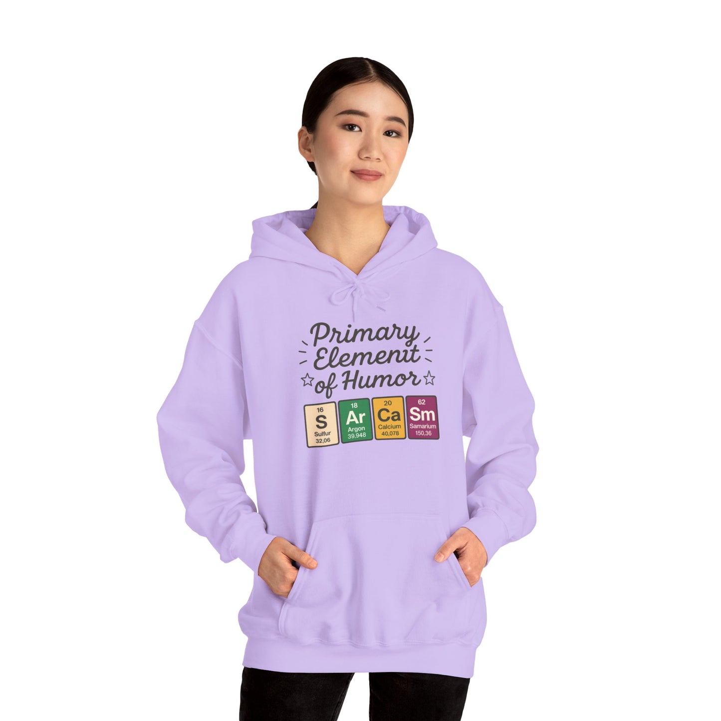 Sarcasm Hoodie for Women, Funny Chemistry Hoodie, Primary Element of Humor Science Sweatshirt, Nerdy Gift for Her