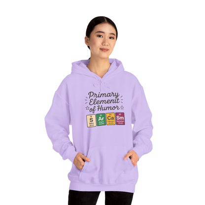 Sarcasm Hoodie for Women, Funny Chemistry Hoodie, Primary Element of Humor Science Sweatshirt, Nerdy Gift for Her