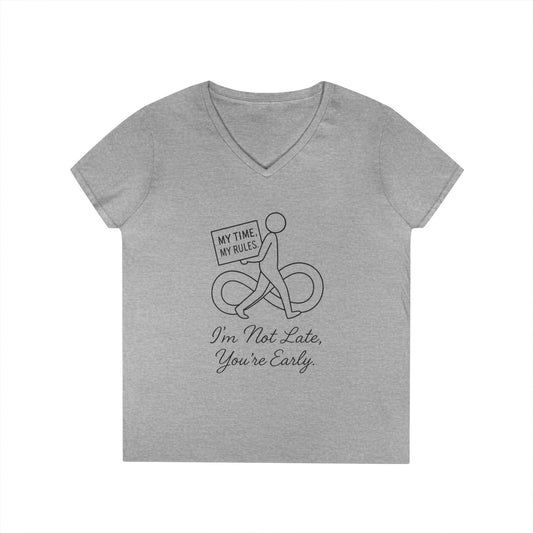 My Time My Rules Women's  V-Neck T-Shirt, Funny T-Shirt, Casual Wear, women empowerment tee, confident woman shirt, self love t shirt