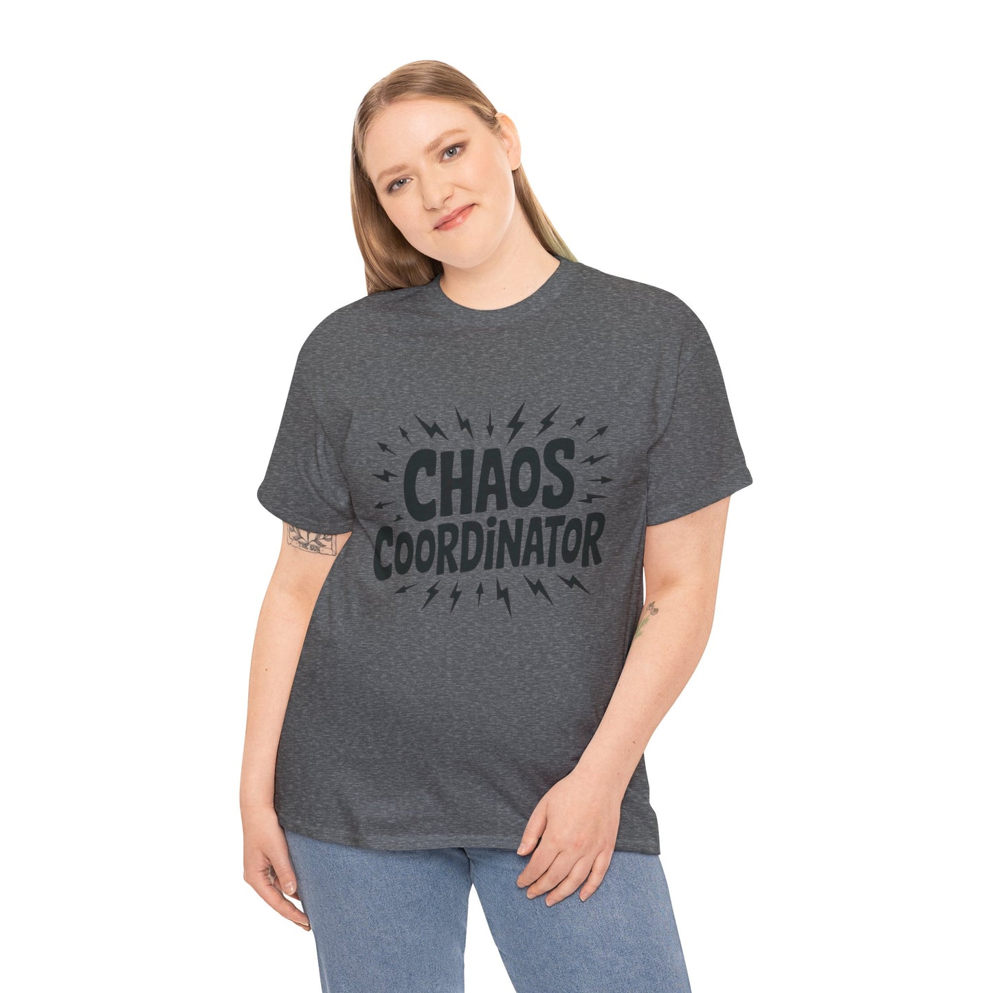 Chaos Coordinator Unisex Heavy Cotton Tee, Funny Graphic T-Shirt, Gift for Moms, Mom Life Graphic Tee, Mother's Day T-Shirt
