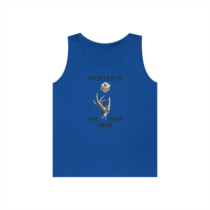 Your Fate Mens Tank Top, Skeleton Dice Graphic Tank, Trendy Gift for Gamers, Gambling Tee, Unique Quote Apparel, Workout Tank, Fitness Shirt