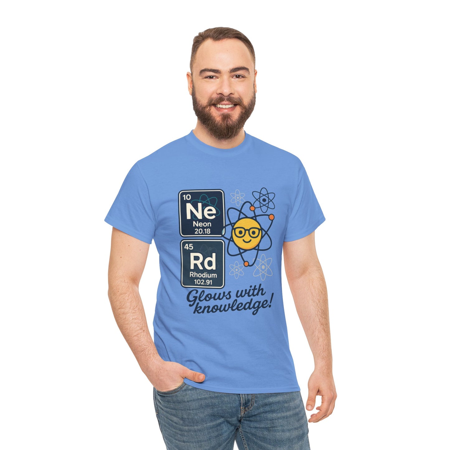 Funny Mens Nerd T-Shirt, NeRd Periodic Table Shirt, Glowing Knowledge Tee, Science Lover Gift, Chemistry Shirt, STEM Apparel, Science Tee