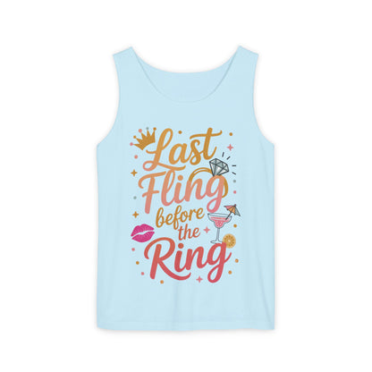 Last Fling Before the Ring T-Shirt, Bachelorette Party Tee, Bridesmaid Wedding Tee, Hen Party Shirts, Bridal Shower,  Bridesmaids Gift