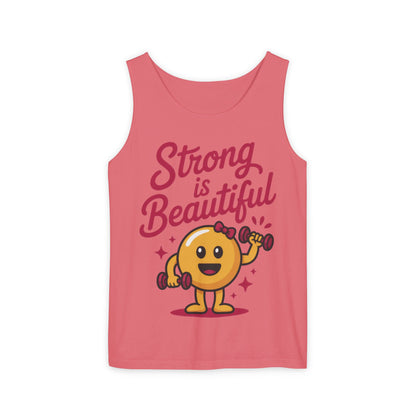 Strong is Beautiful Womens Tank Top, Cute Fitness and Gym Motivation Shirt, Workout Shirt, Exercise Top, Gift for Her, Summer Activewear