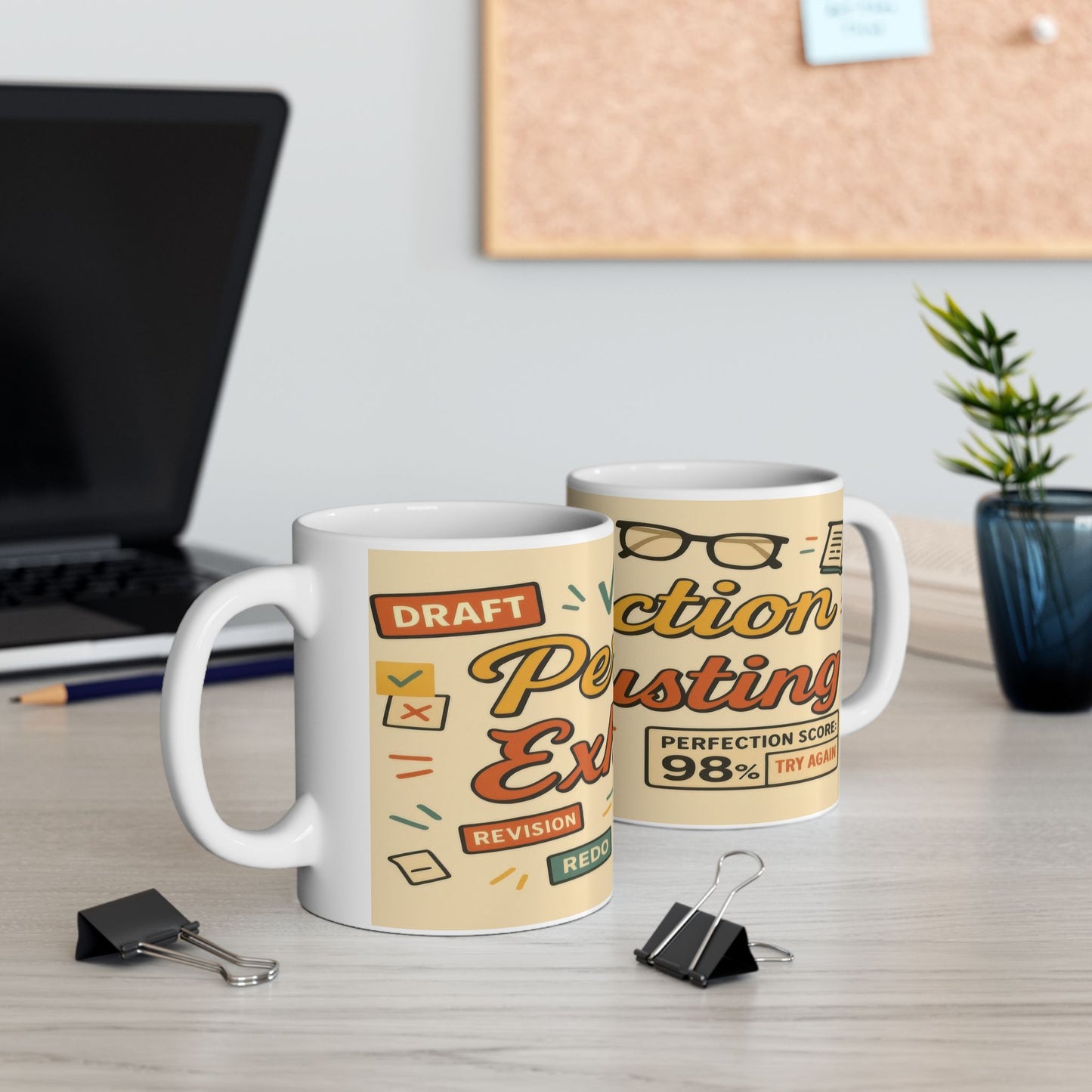 Perfection is Exhausting Mug | Funny Coffee Cup, Ideal Gift for Students, Stress Relief, Home Office, Gifts for Graduates