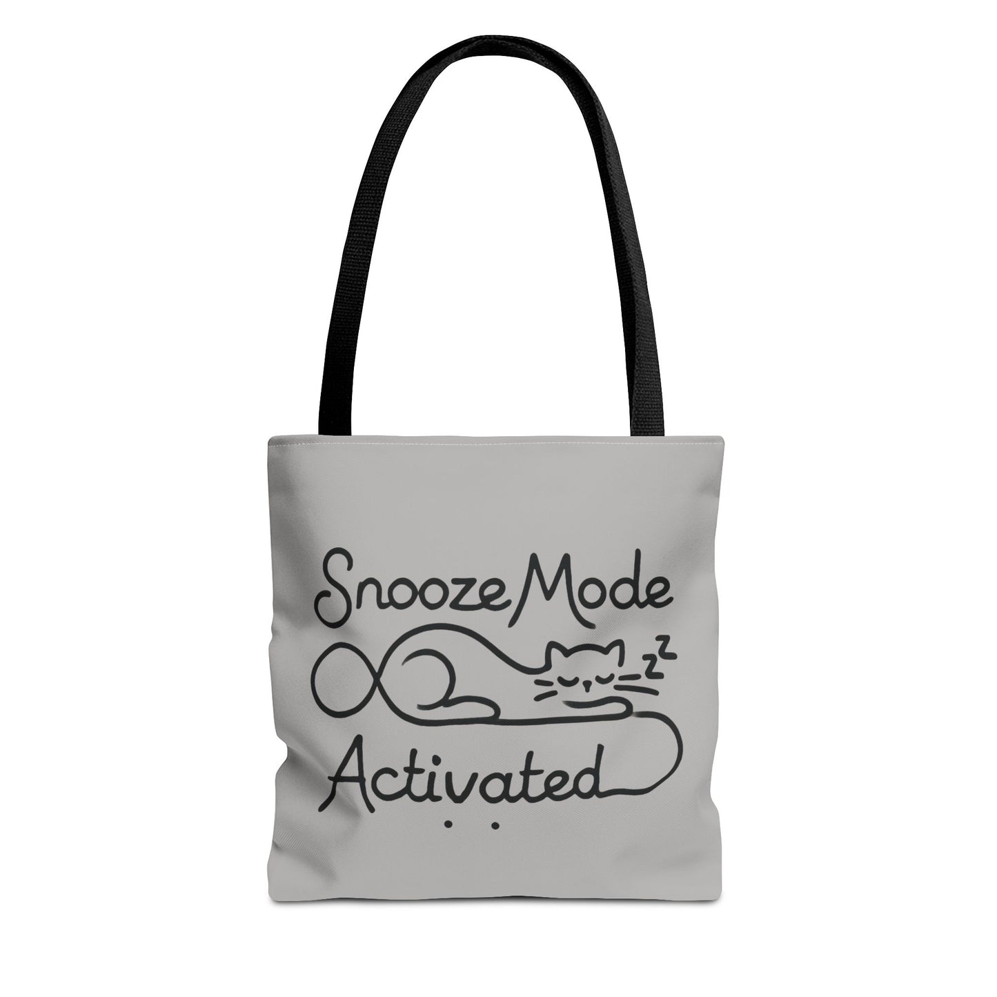 Sleepy Cat Tote Bag - Snooze Mode Activated, Cute Cat Lover Gift, Lounge Essential, Beach, Grocery, Everyday Use, Beach Weekender Bag