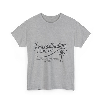 Procrastination Expert Women's Heavy Cotton Tee, Funny T-Shirt, Gift for Students, Casual Wear, Comfy Everyday Tee, Humor Shirt
