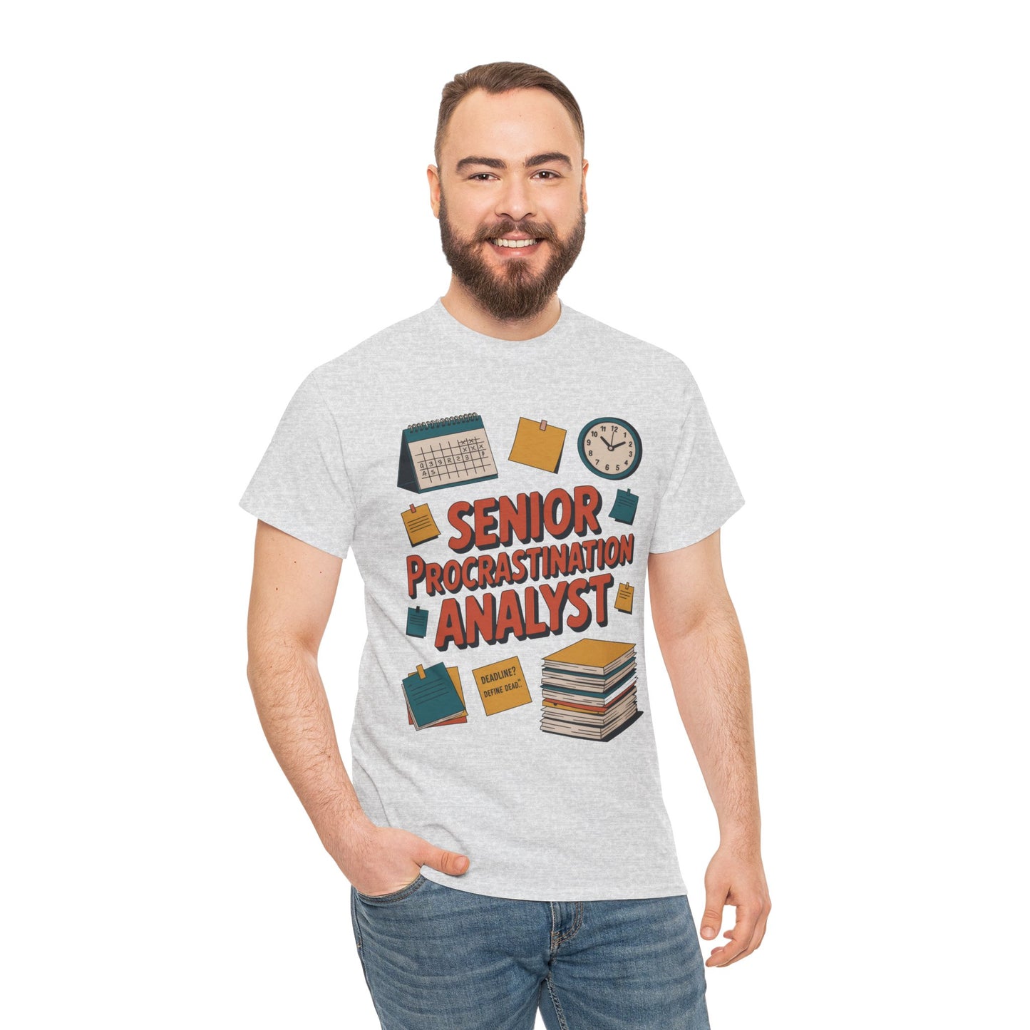 Senior Procrastination Analyst Tee, Funny Office Shirt, Gift for Graduates, Motivation T-Shirt, Humor Apparel, Job Humor Clothing