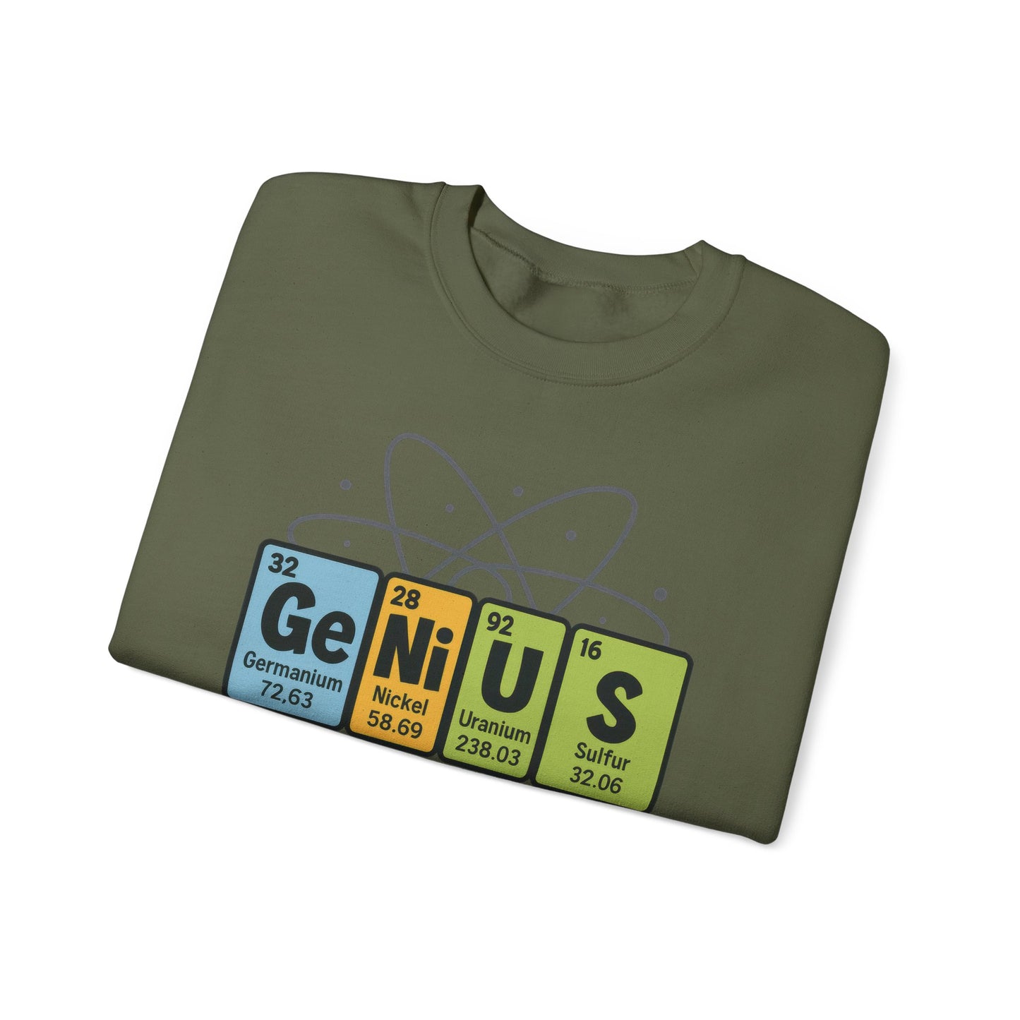 Funny Mens Genius Sweatshirt, Periodic Table Nerd Pullover, Smart Science Gift for Him, Genius Sweatshirt,  Science Lovers Gift