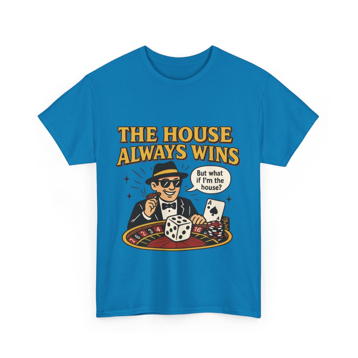 Vintage Casino Humor Unisex Tee, Funny Gambling Shirt, Gift for Gamblers, House Always Wins T-Shirt, Vegas Style Gift, Casino Quote Tee