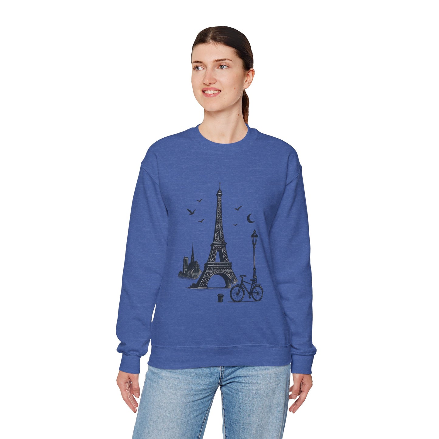 Vintage Parisian Crewneck Sweatshirt, Eiffel Tower Sweater, Cozy Travel Gift, Unisex Fashion, Casual Paris Sweatshirt