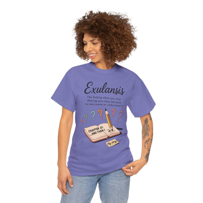 Exulansis Shirt, Emotional Aesthetic Word Tee, Deep Meaning Typography Graphic Tee, Women's Heavy Cotton Tee, deep meaning t shirt