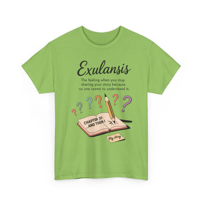 Exulansis Shirt, Emotional Aesthetic Word Tee, Deep Meaning Typography Graphic Tee, Women's Heavy Cotton Tee, deep meaning t shirt