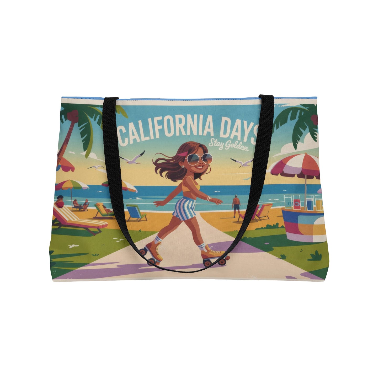 California Days Weekender Tote Bag | Summer Travel , Beach Essentials, Stylish Weekend Bag, Vacation Tote, Fun Day Out, Beach Bag
