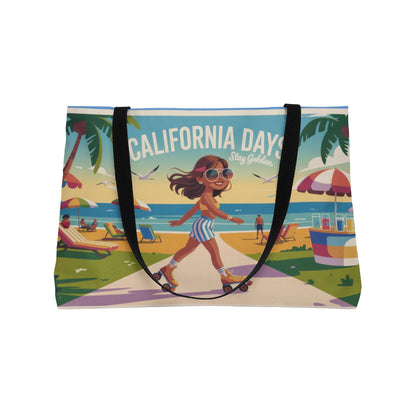 California Days Weekender Tote Bag | Summer Travel , Beach Essentials, Stylish Weekend Bag, Vacation Tote, Fun Day Out, Beach Bag