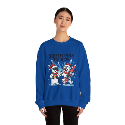 North Pole Tour 25 Women's Christmas Sweatshirt, Funny Rock Holiday Jumper