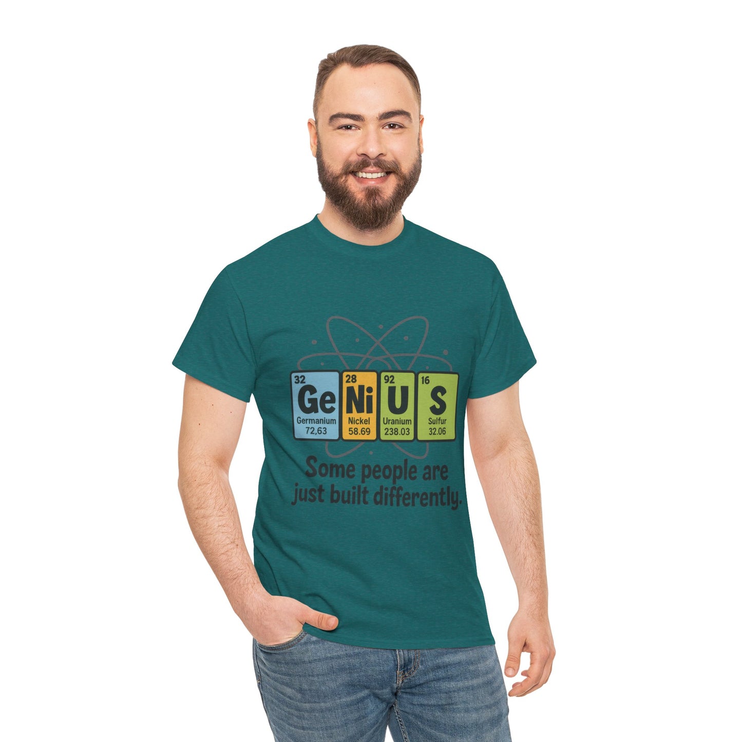 Funny Mens Genius T-Shirt, Periodic Table Nerd Shirt, Science Humor Tee for Smart Guys, Perfect Gift for Science Lovers