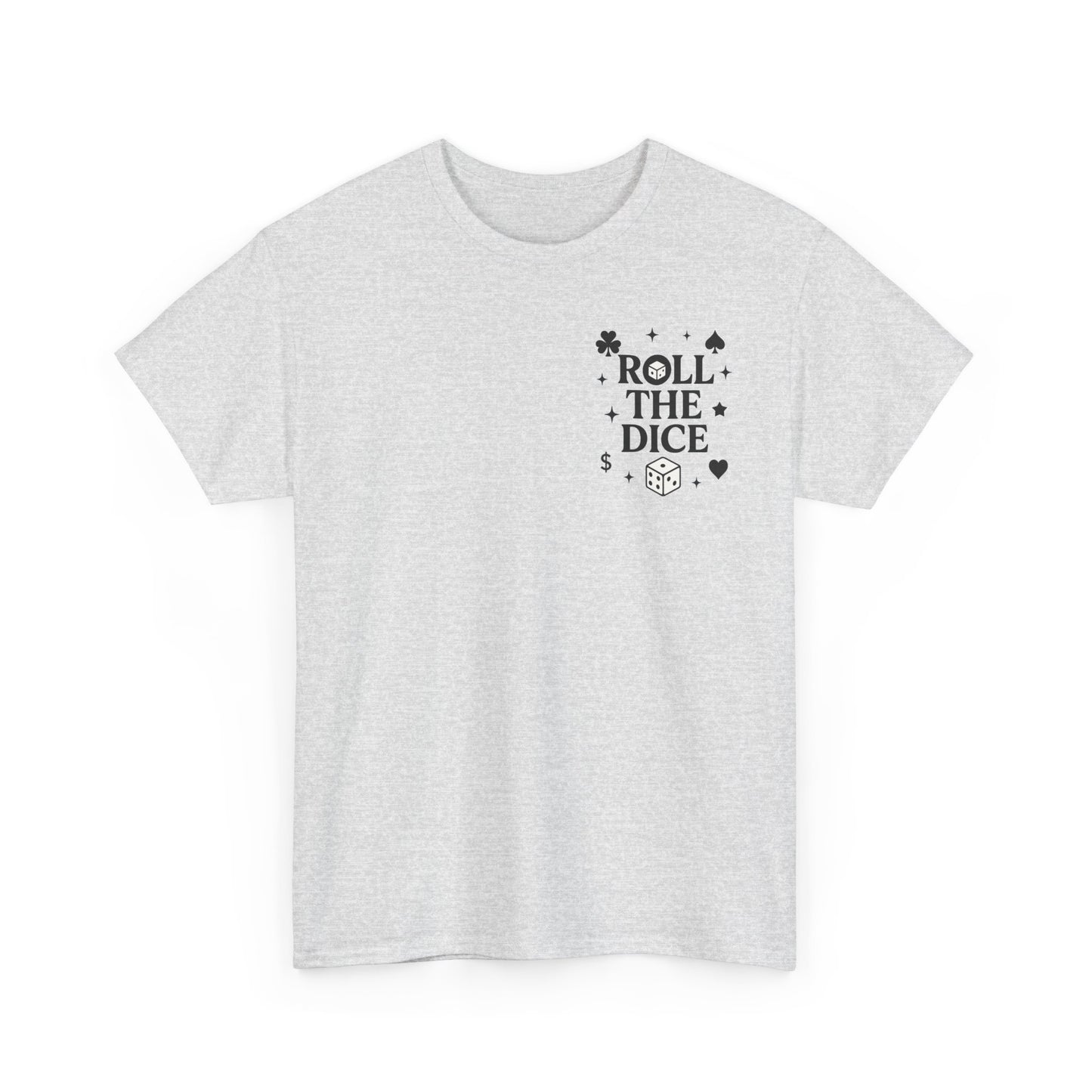 Queen of Luck Front & Back Print unisex T-Shirt, Roll the Dice Tee for Men, Vintage Gambling Shirt, Casino Gift, Poker Gift, Card Games Gift
