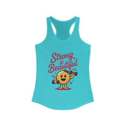 Strong is Beautiful Womens Tank Top, Cute Fitness and Gym Motivation Shirt, Workout Shirt, Exercise Top, Gift for Her