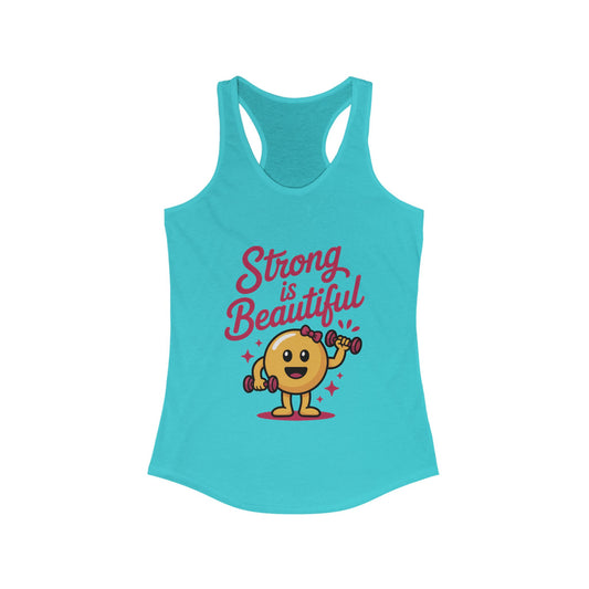 Strong is Beautiful Womens Tank Top, Cute Fitness and Gym Motivation Shirt, Workout Shirt, Exercise Top, Gift for Her