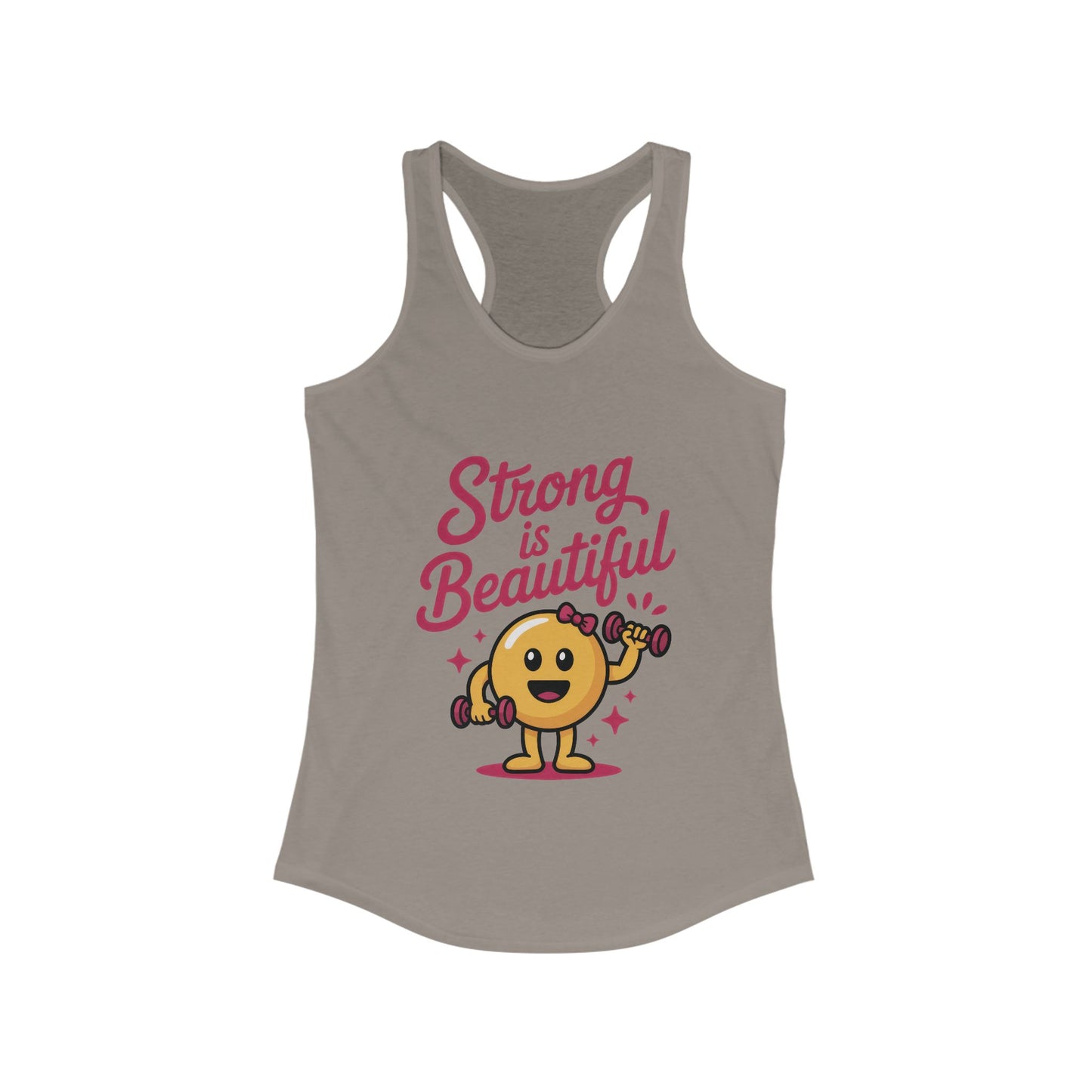 Strong is Beautiful Womens Tank Top, Cute Fitness and Gym Motivation Shirt, Workout Shirt, Exercise Top, Gift for Her