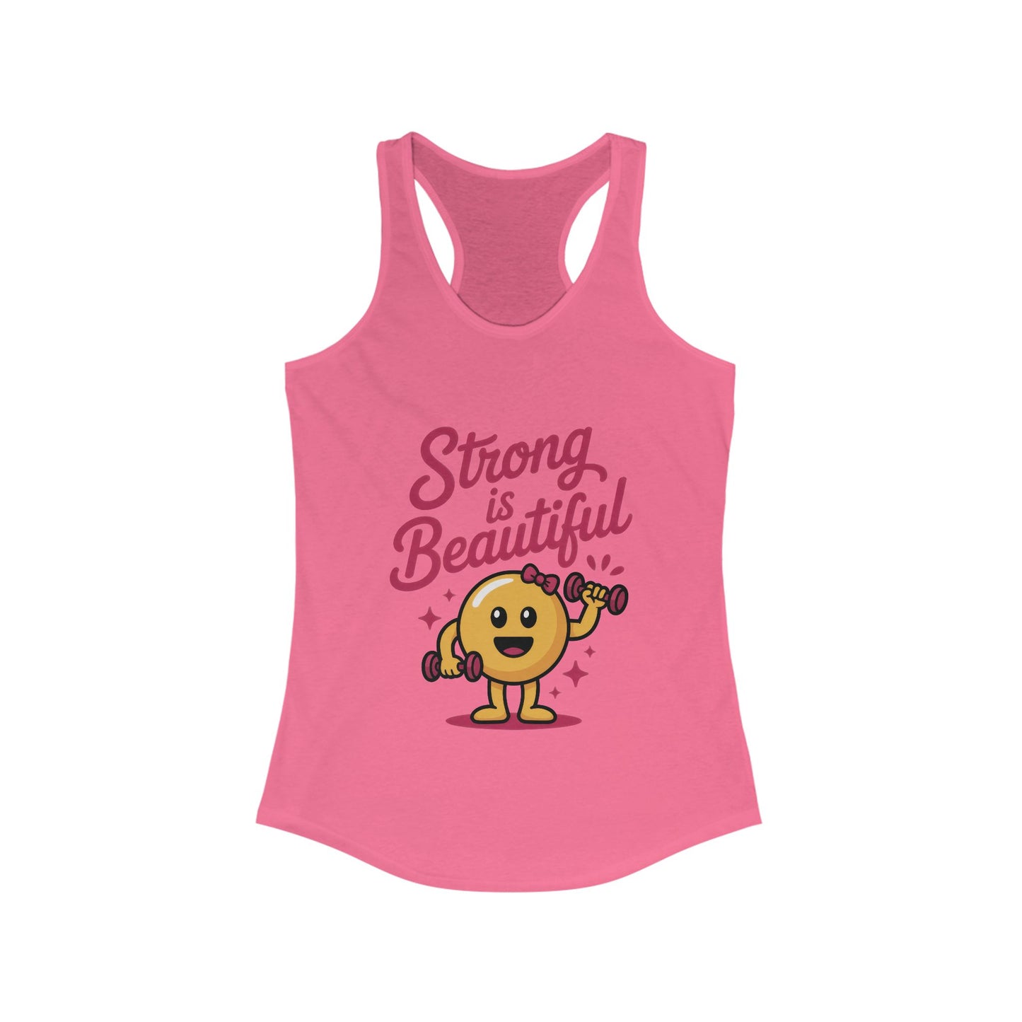 Strong is Beautiful Womens Tank Top, Cute Fitness and Gym Motivation Shirt, Workout Shirt, Exercise Top, Gift for Her