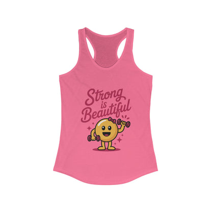 Strong is Beautiful Womens Tank Top, Cute Fitness and Gym Motivation Shirt, Workout Shirt, Exercise Top, Gift for Her