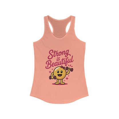 Strong is Beautiful Womens Tank Top, Cute Fitness and Gym Motivation Shirt, Workout Shirt, Exercise Top, Gift for Her