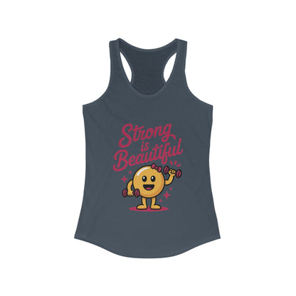 Strong is Beautiful Womens Tank Top, Cute Fitness and Gym Motivation Shirt, Workout Shirt, Exercise Top, Gift for Her