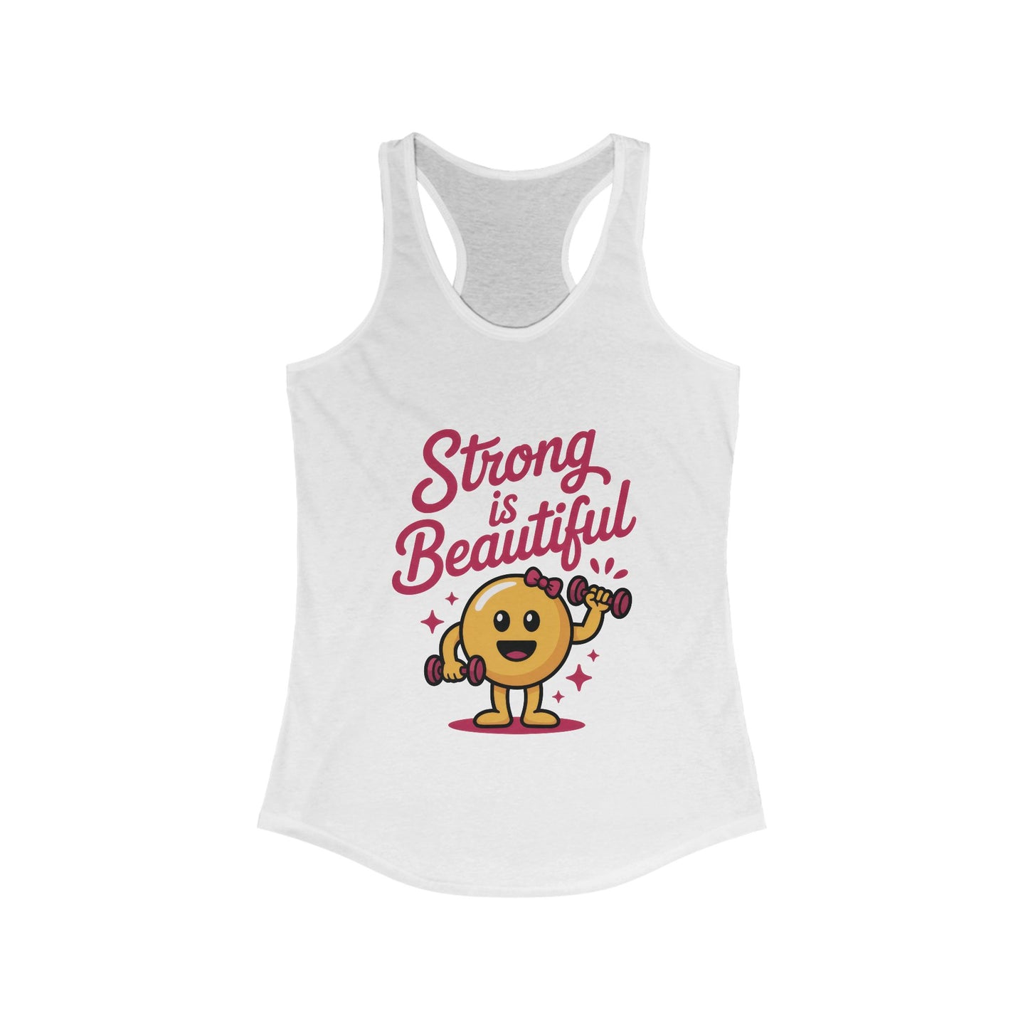 Strong is Beautiful Womens Tank Top, Cute Fitness and Gym Motivation Shirt, Workout Shirt, Exercise Top, Gift for Her