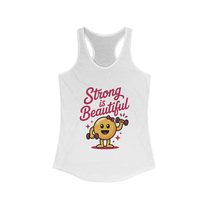 Strong is Beautiful Womens Tank Top, Cute Fitness and Gym Motivation Shirt, Workout Shirt, Exercise Top, Gift for Her